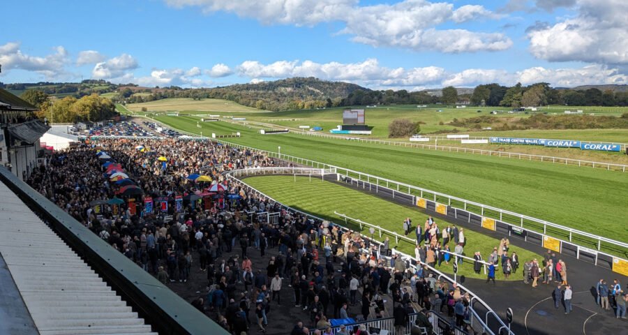 Image showing a view of Chepstow Racecourse from on of the hospitality boxes.